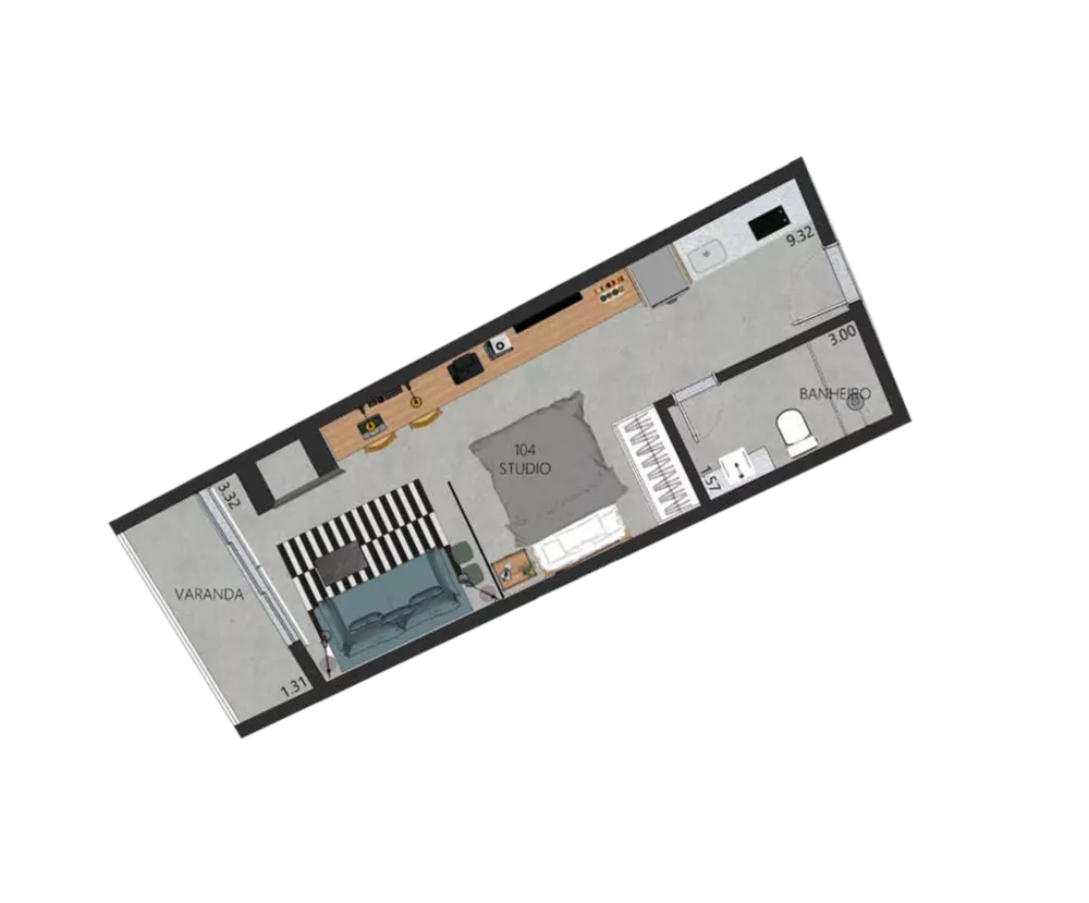 Apartamento, 1 quarto, 45 m² - Foto 45