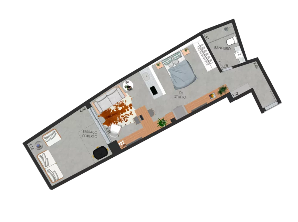 Apartamento, 1 quarto, 45 m² - Foto 35
