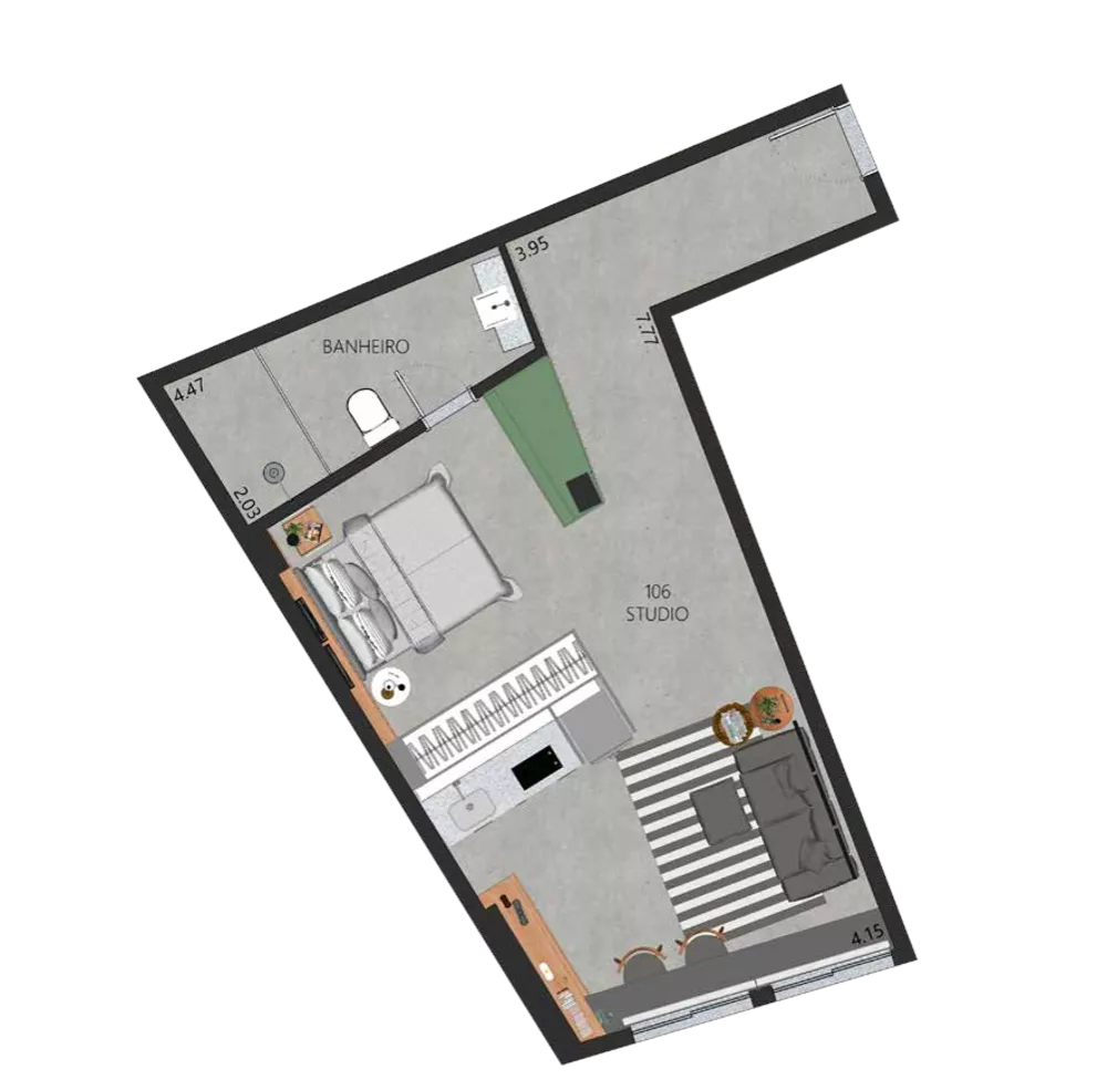 Apartamento, 1 quarto, 45 m² - Foto 33