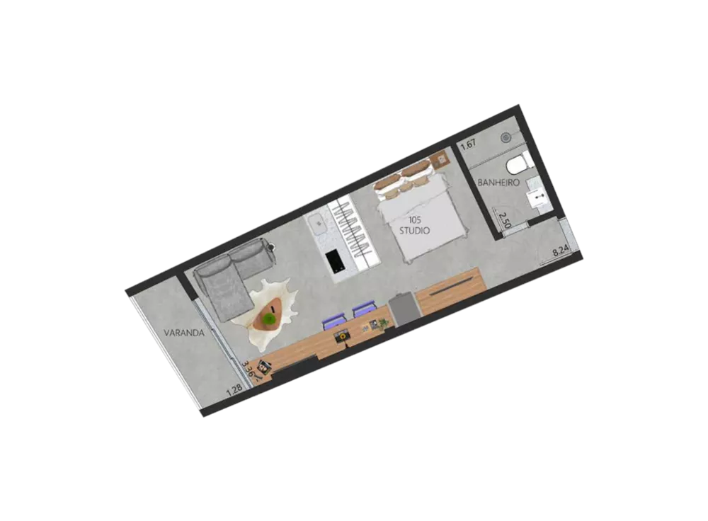 Apartamento, 1 quarto, 45 m² - Foto 8