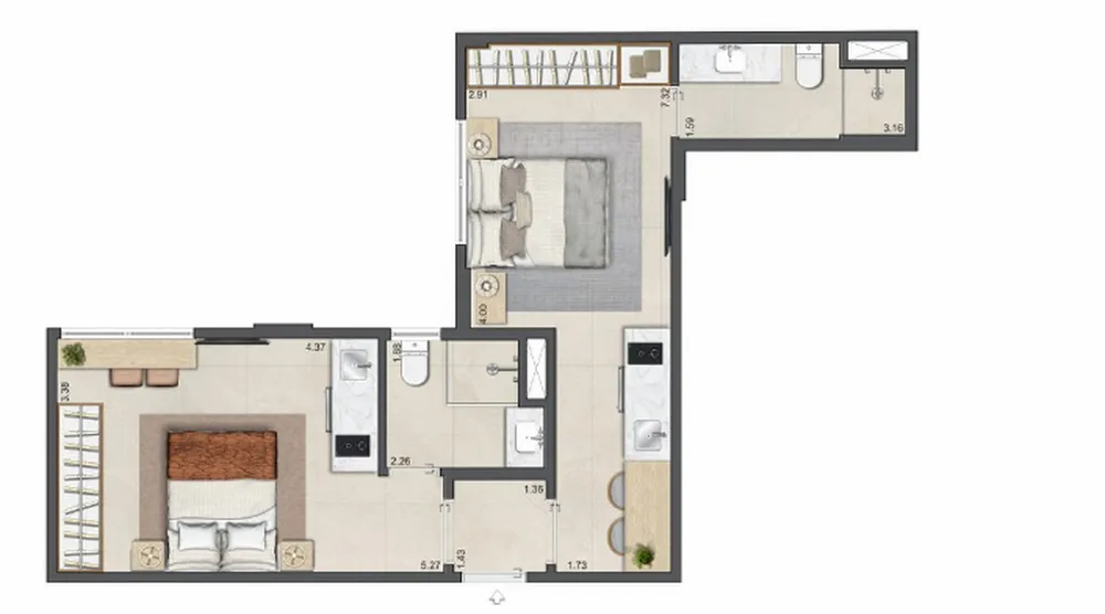 Apartamento, 2 quartos, 45 m² - Foto 37