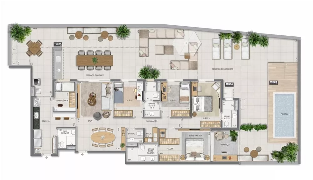 Apartamento, 3 quartos, 186 m² - Foto 43