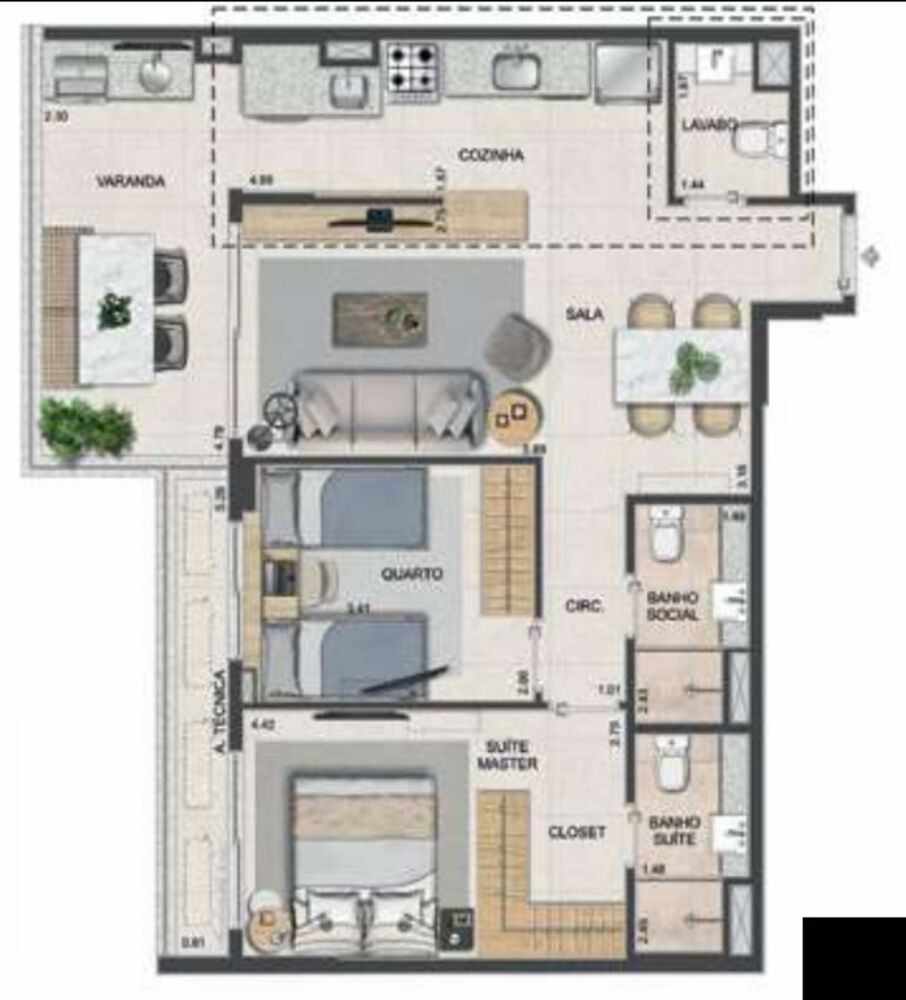 Apartamento, 4 quartos, 132 m² - Foto 36