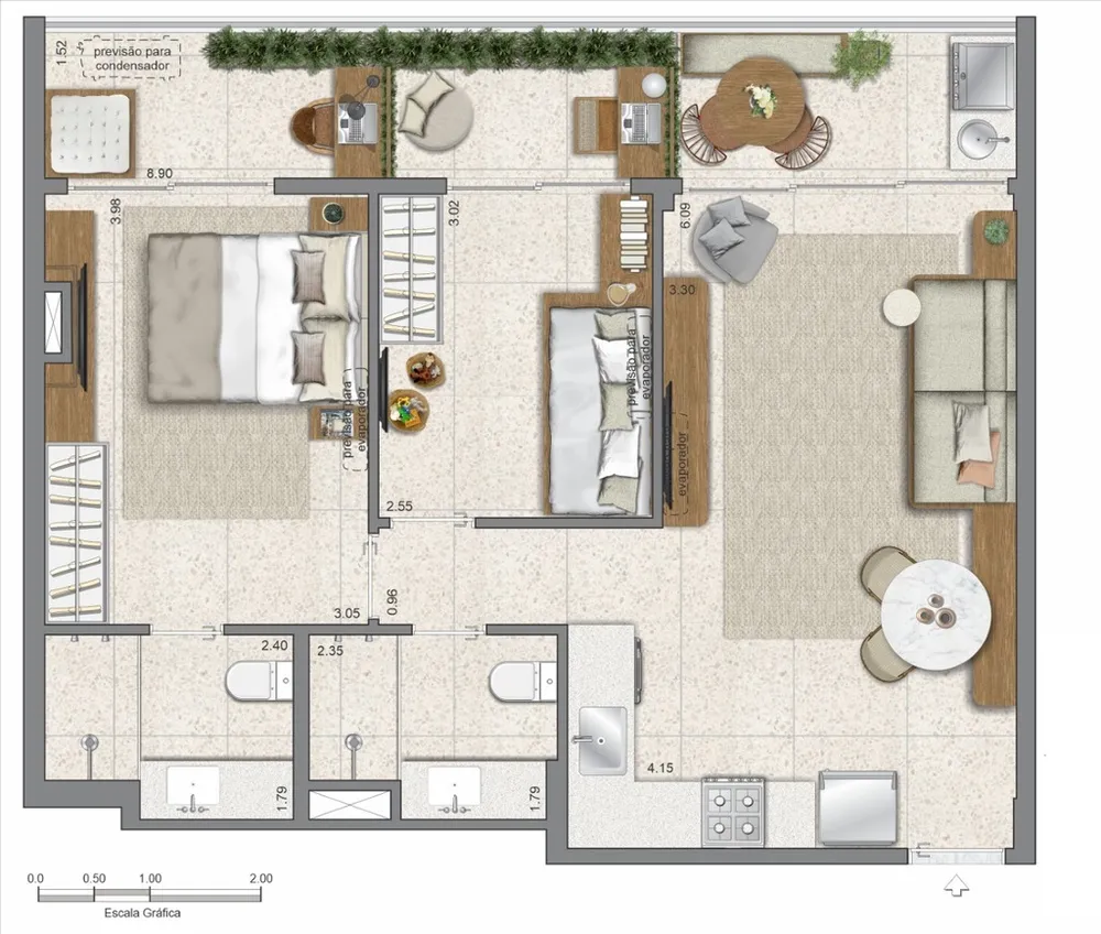 Apartamento, 1 quarto, 38 m² - Foto 42