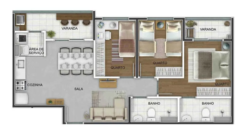 Apartamento, 3 quartos, 73 m² - Foto 52