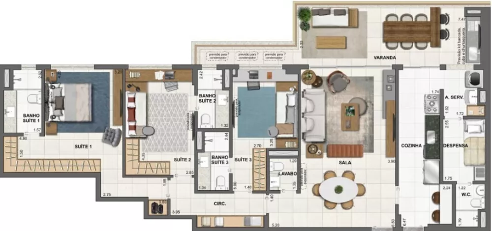 Apartamento, 2 quartos, 77 m² - Foto 7