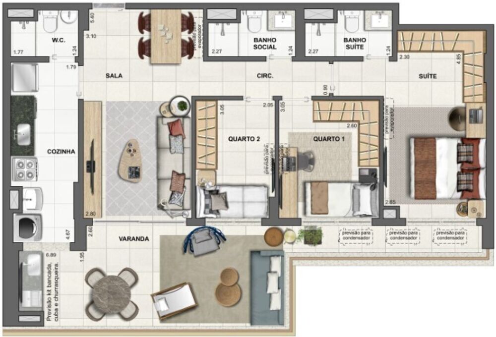 Apartamento, 2 quartos, 77 m² - Foto 16