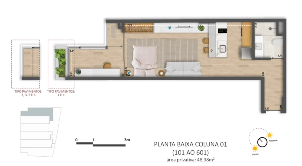 Apartamento, 1 quarto, 43 m² - Foto 48