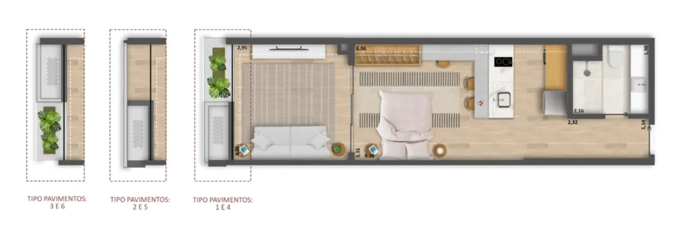 Apartamento, 1 quarto, 43 m² - Foto 46
