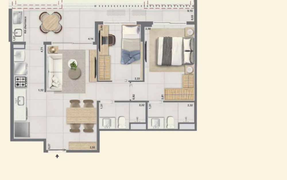Cobertura, 3 quartos, 103 m² - Foto 63