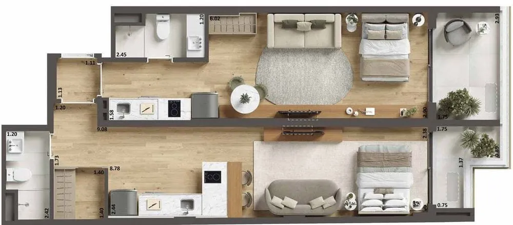 Apartamento, 2 quartos, 74 m² - Foto 54
