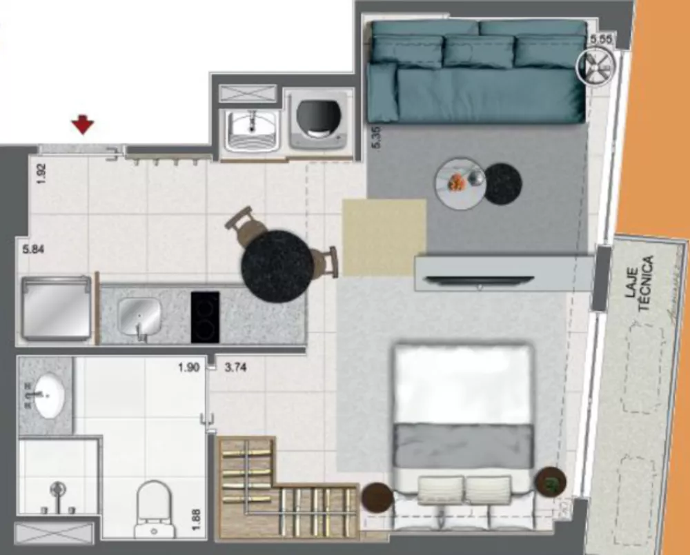 Apartamento, 1 quarto, 32 m² - Foto 8