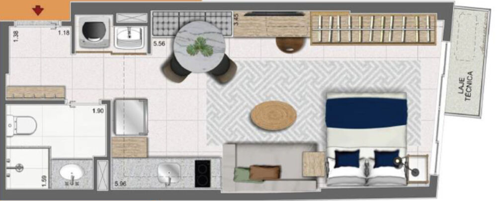Apartamento, 1 quarto, 32 m² - Foto 4