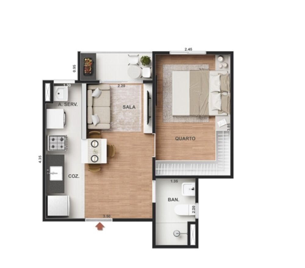 Apartamento, 2 quartos, 54 m² - Foto 23