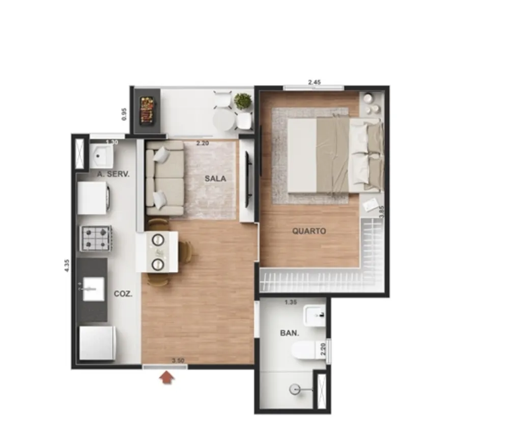 Apartamento, 2 quartos, 54 m² - Foto 27