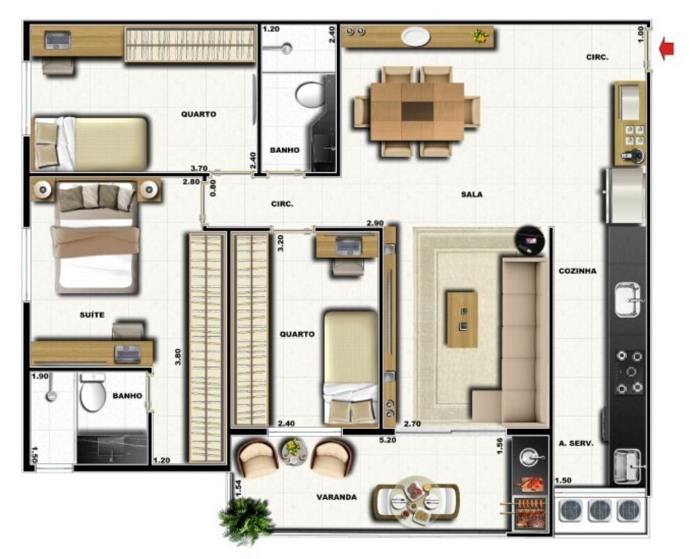 Cobertura, 3 quartos, 119 m² - Foto 19