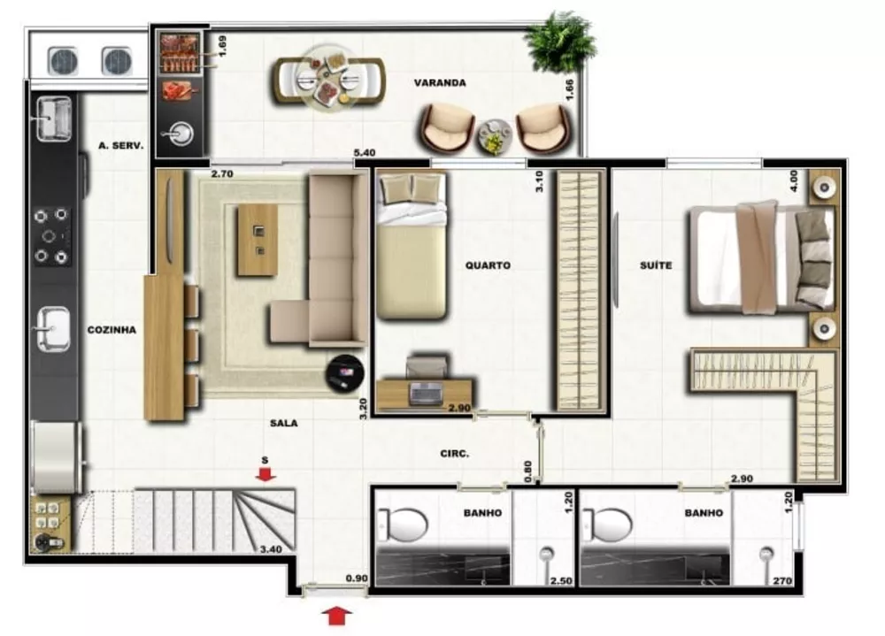 Cobertura, 3 quartos, 119 m² - Foto 25