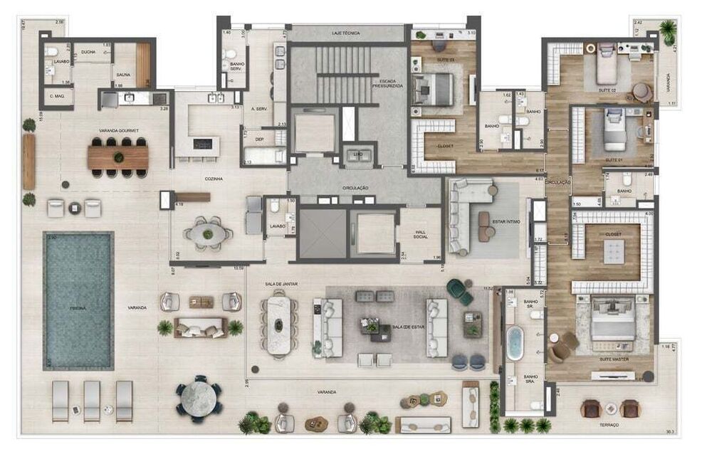 Apartamento, 4 quartos, 194 m² - Foto 57