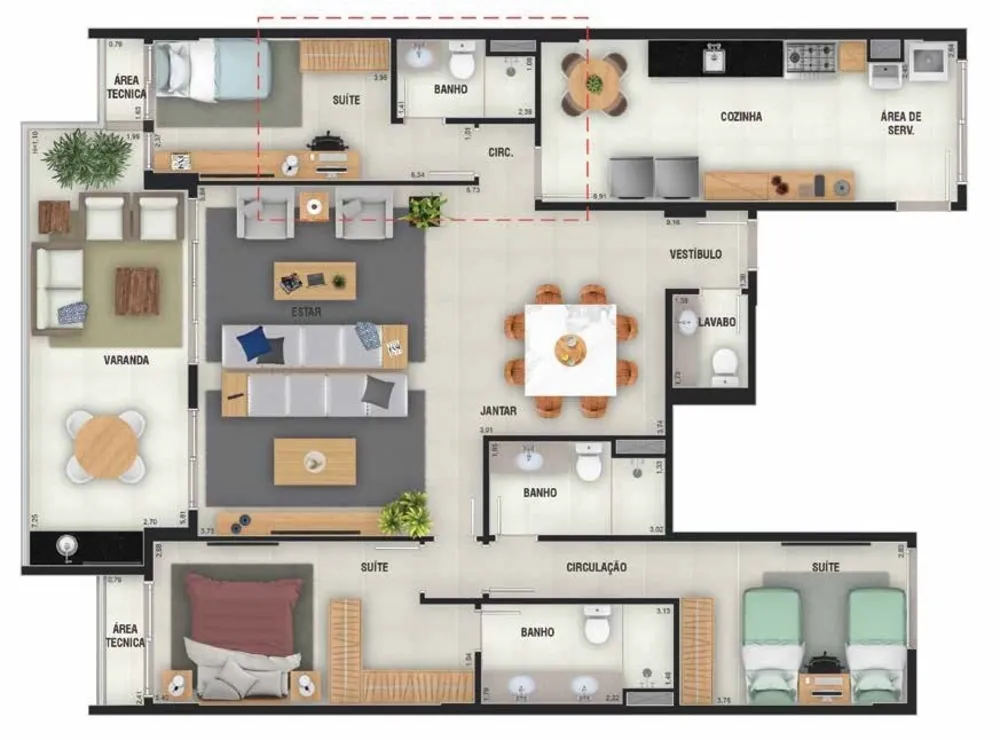 Apartamento, 4 quartos, 145 m² - Foto 15