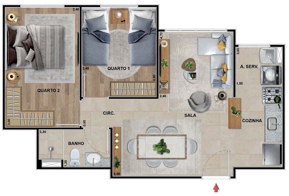 Apartamento, 3 quartos, 87 m² - Foto 56