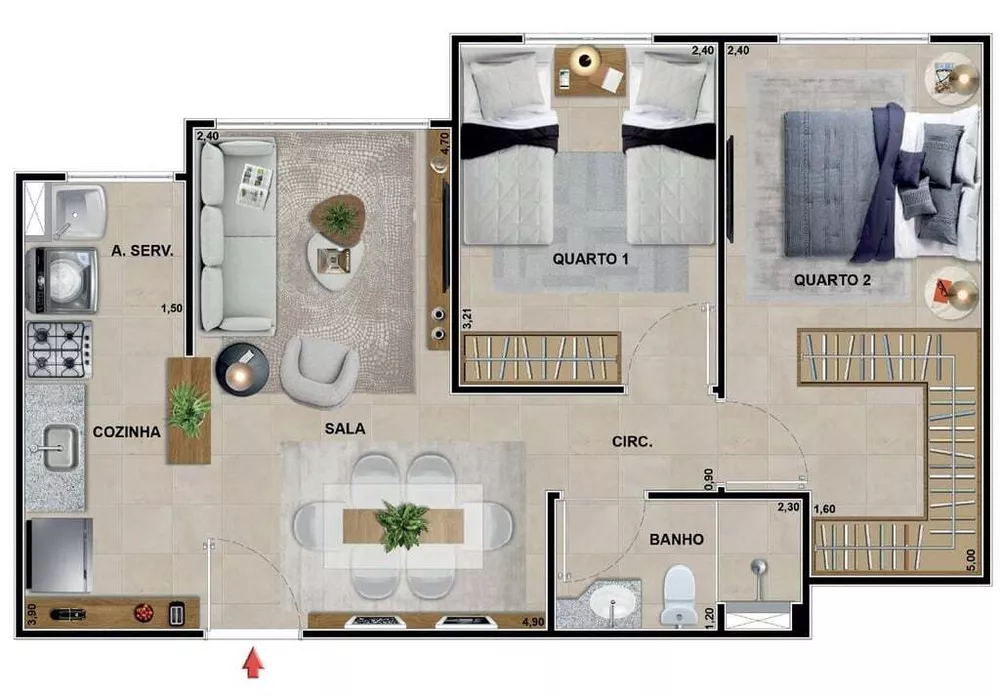 Apartamento, 3 quartos, 87 m² - Foto 5