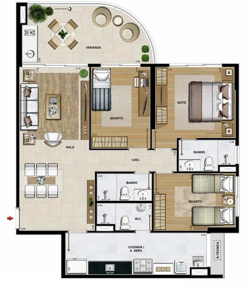 Apartamento, 4 quartos, 117 m² - Foto 25