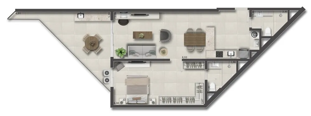 Apartamento, 1 quarto, 36 m² - Foto 2