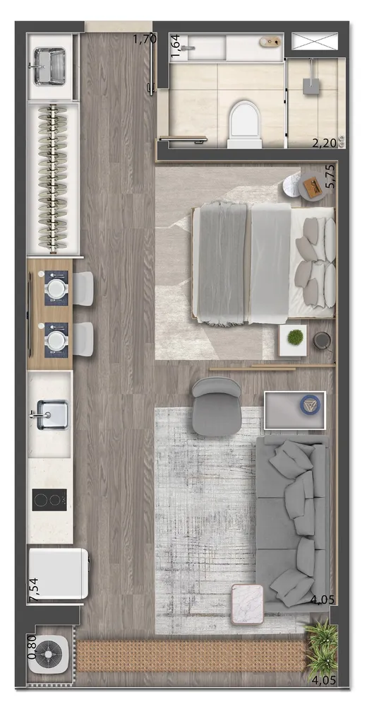 Apartamento, 1 quarto, 36 m² - Foto 25