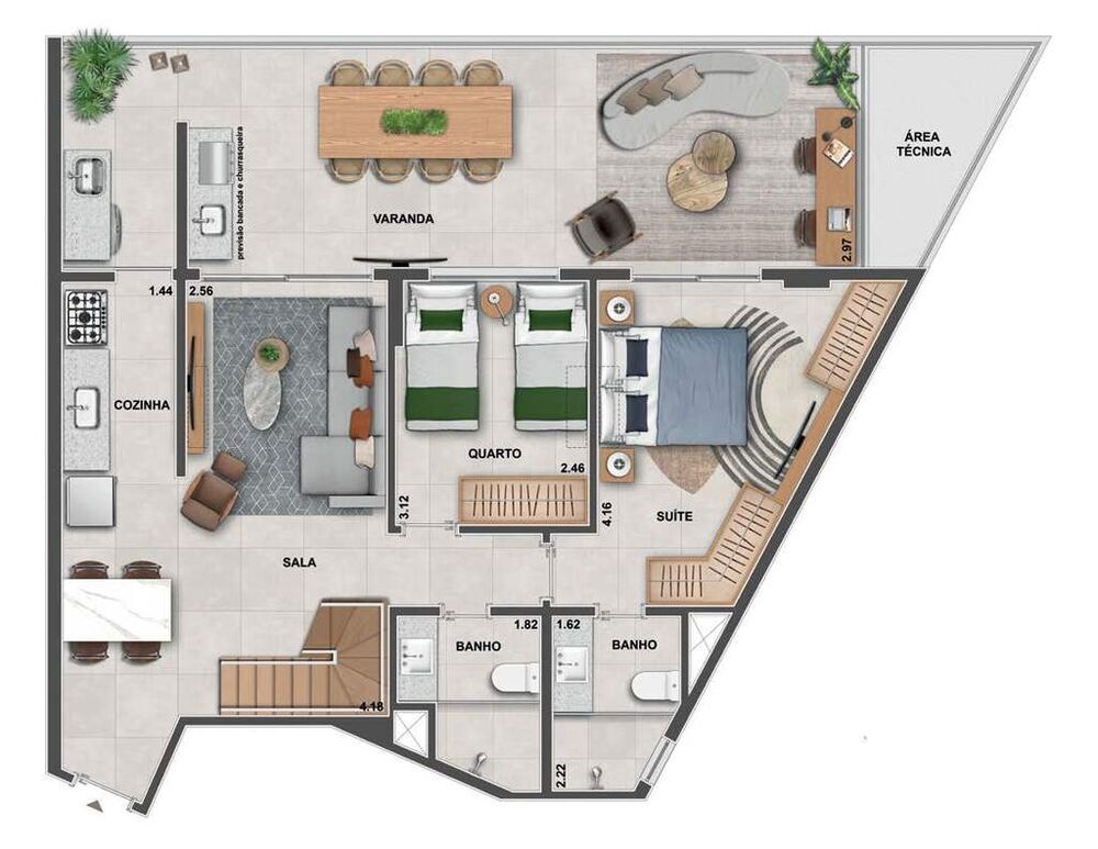 Cobertura à venda com 3 quartos, 172m² - Foto 15