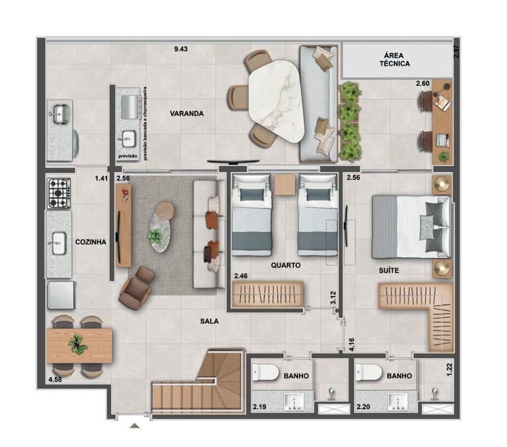 Cobertura à venda com 3 quartos, 172m² - Foto 14