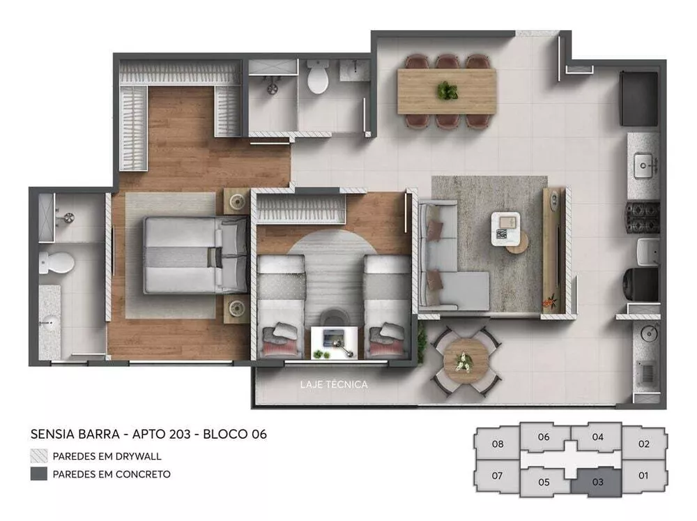 Apartamento, 3 quartos, 73 m² - Foto 9