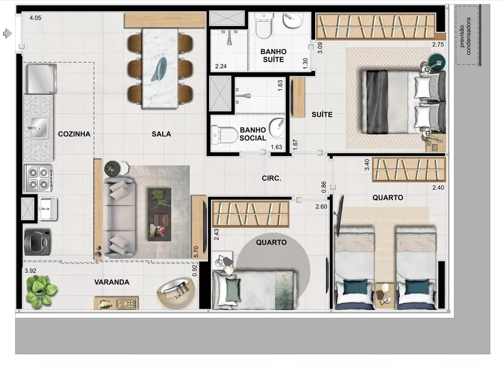 Apartamento, 3 quartos, 66 m² - Foto 32