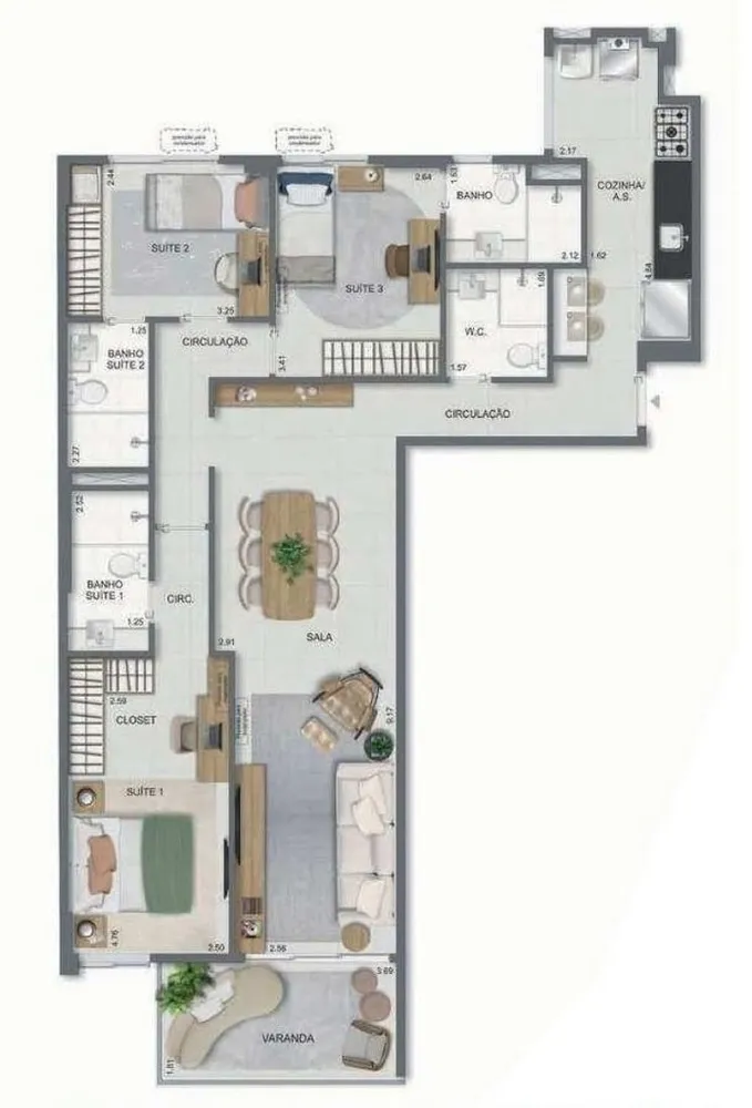 Cobertura, 3 quartos, 141 m² - Foto 6