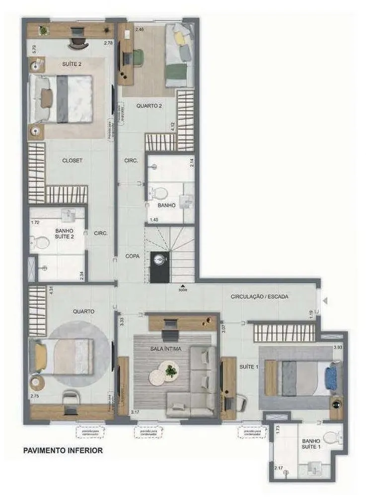 Cobertura, 3 quartos, 141 m² - Foto 3