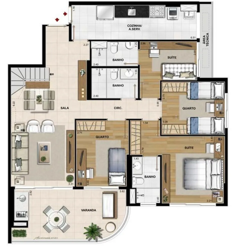 Cobertura, 4 quartos, 248 m² - Foto 89