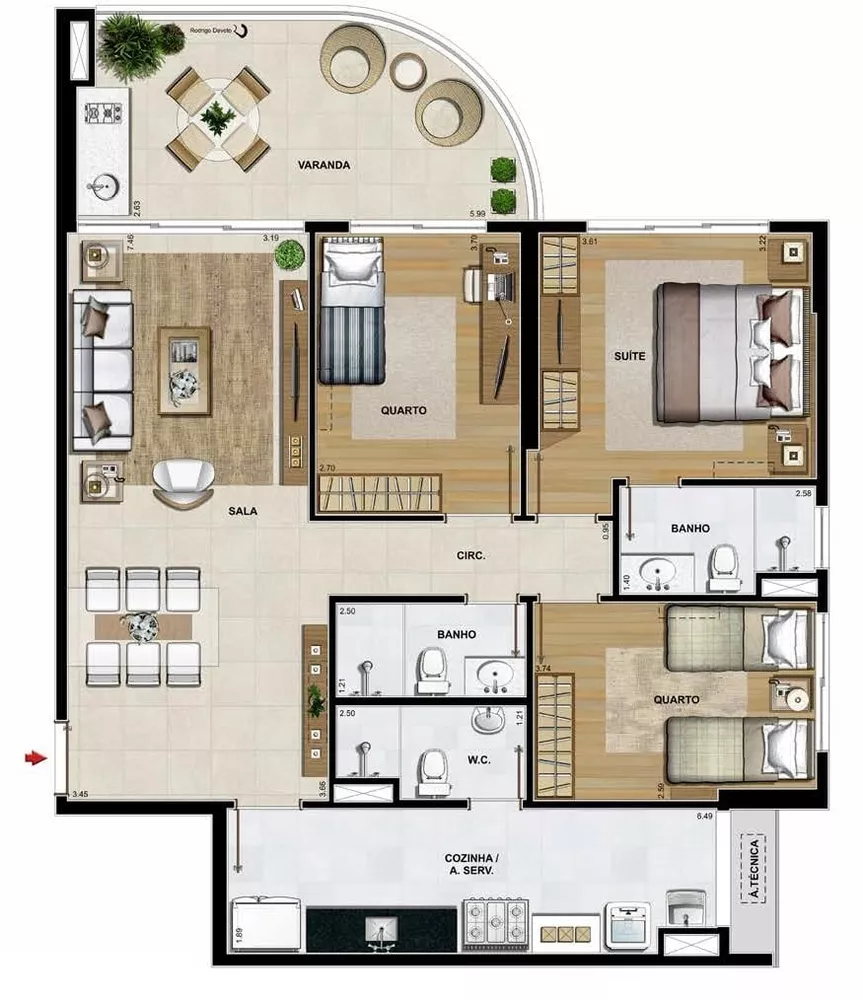 Cobertura, 4 quartos, 252 m² - Foto 25
