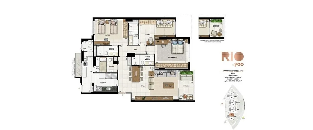 Apartamento, 3 quartos, 155 m² - Foto 91