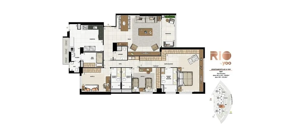 Apartamento, 3 quartos, 155 m² - Foto 93