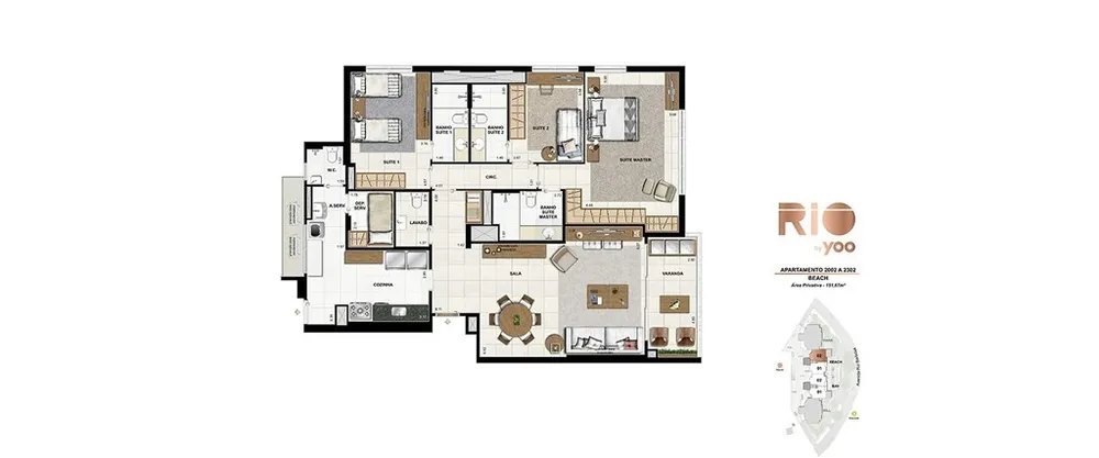 Apartamento, 3 quartos, 155 m² - Foto 90