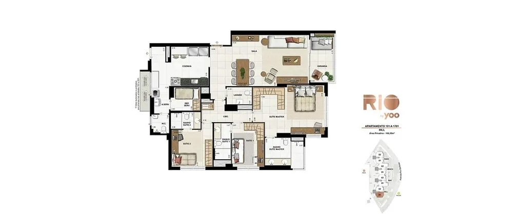 Apartamento, 3 quartos, 155 m² - Foto 89