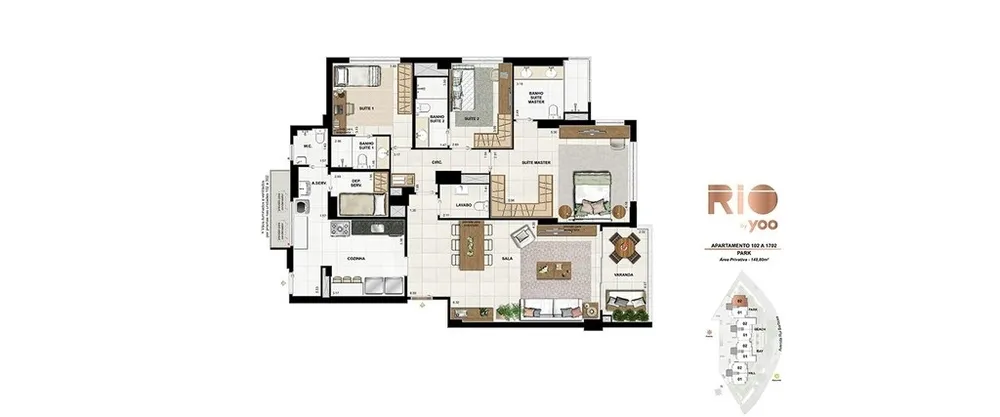 Apartamento, 3 quartos, 155 m² - Foto 88