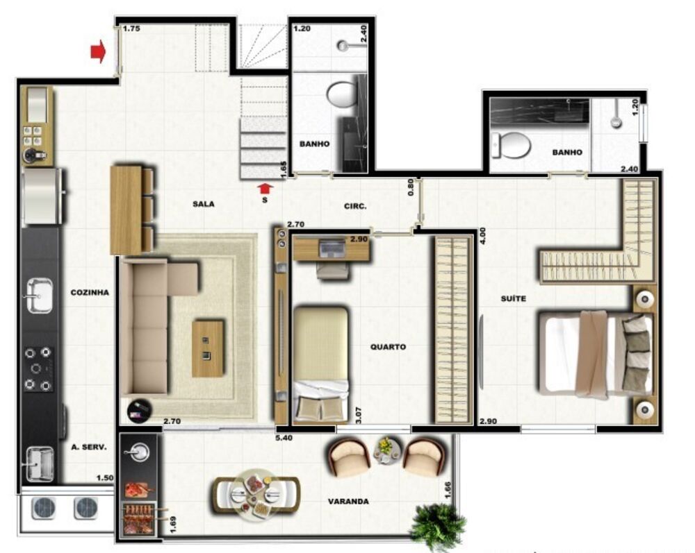 Apartamento à venda com 2 quartos, 64m² - Foto 14