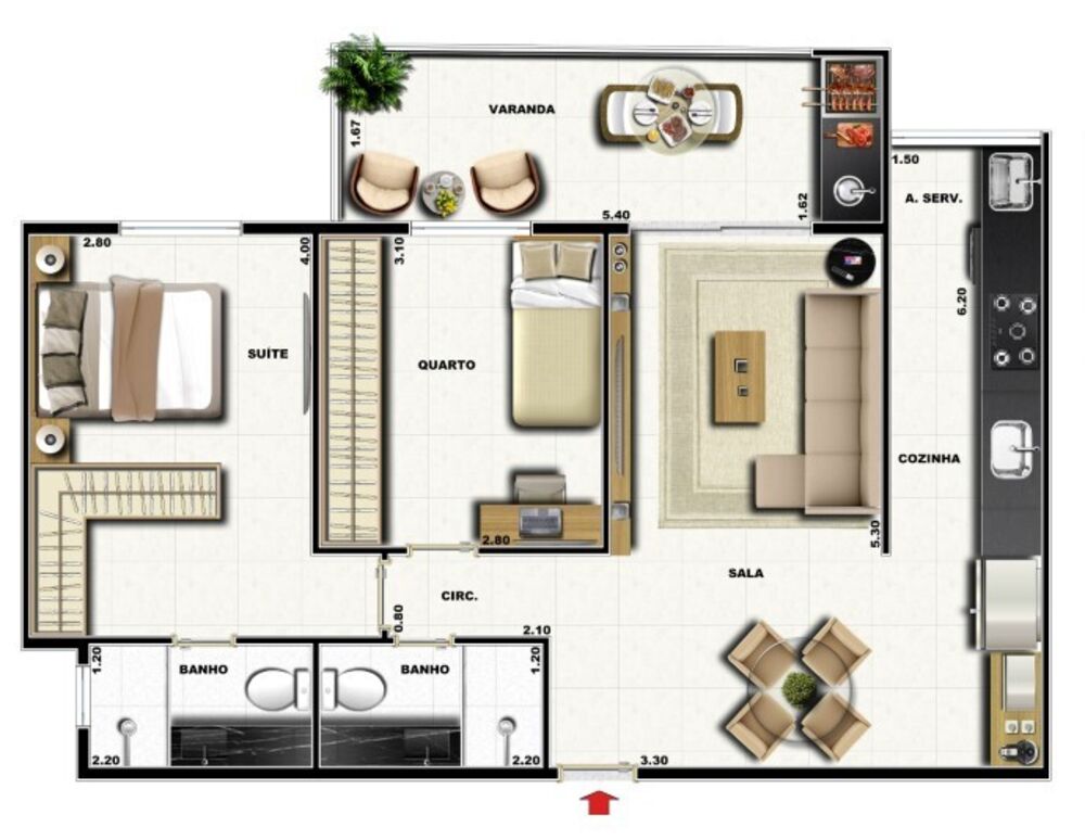 Apartamento à venda com 2 quartos, 64m² - Foto 9