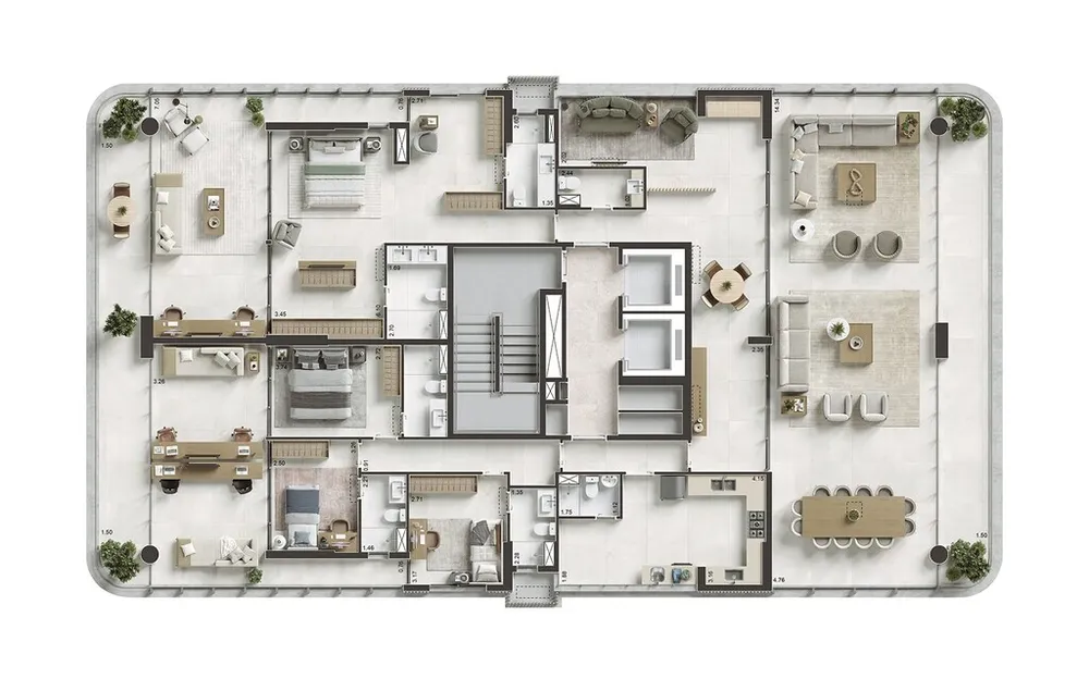 Apartamento, 3 quartos, 304 m² - Foto 1