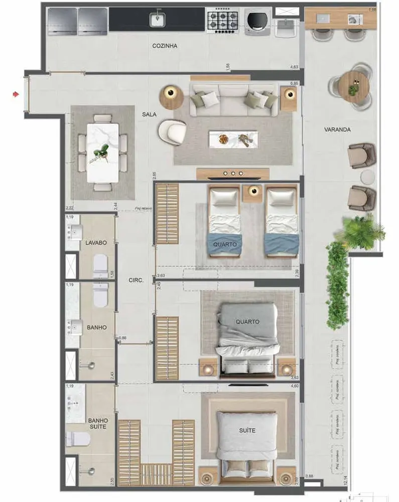 Cobertura, 3 quartos, 110 m² - Foto 65