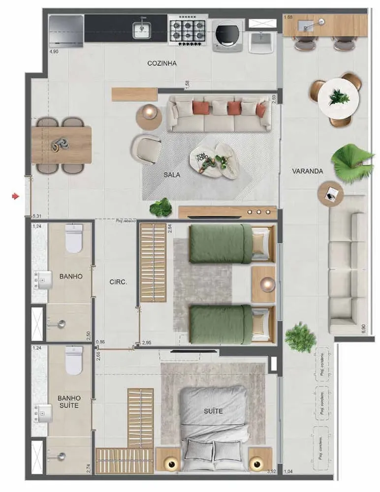 Cobertura, 3 quartos, 110 m² - Foto 60