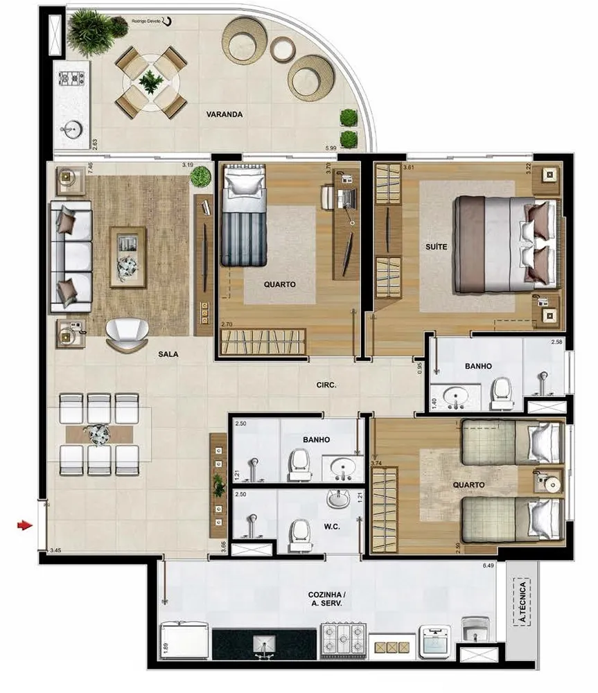 Apartamento, 3 quartos, 118 m² - Foto 36