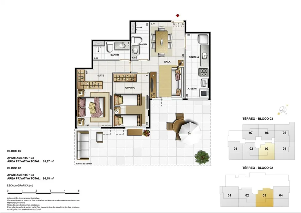 Apartamento, 2 quartos, 90 m² - Foto 56