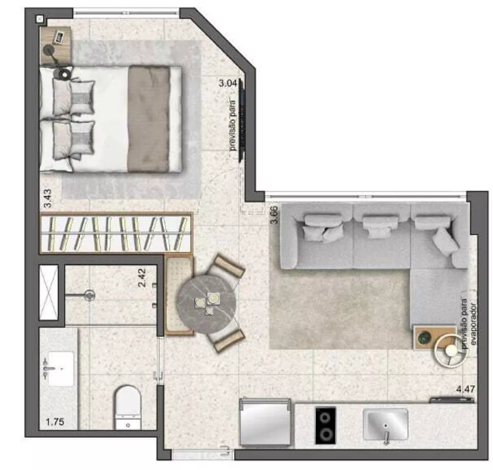 Apartamento, 1 quarto, 28 m² - Foto 29