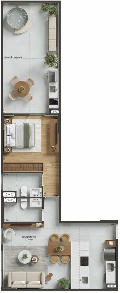 Apartamento, 1 quarto, 77 m² - Foto 22